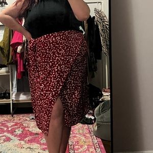 Red Wrap Skirt